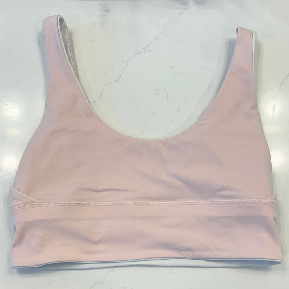 Lululemon Reversible White & Light Pink Sports Bra